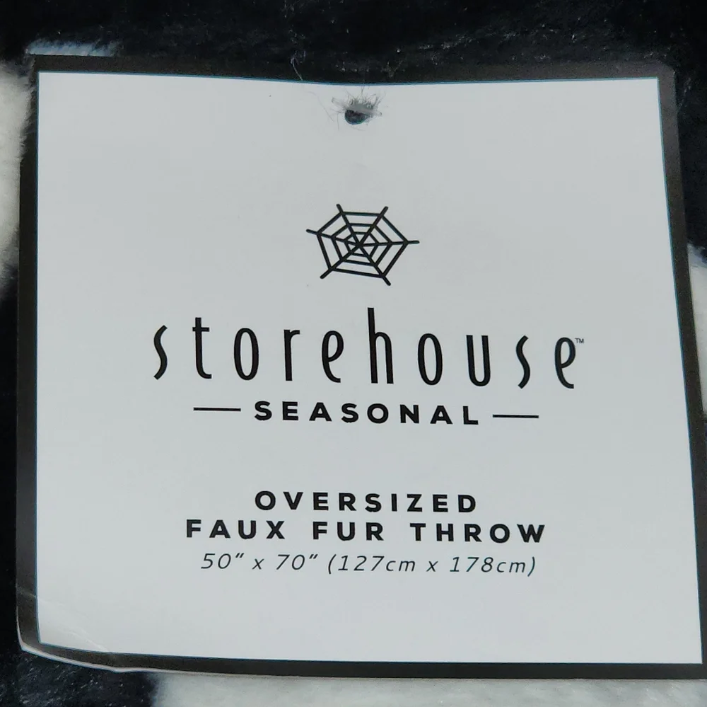 Storehouse Ghost Throw Blanket Oversized Faux Fur Halloween Throw